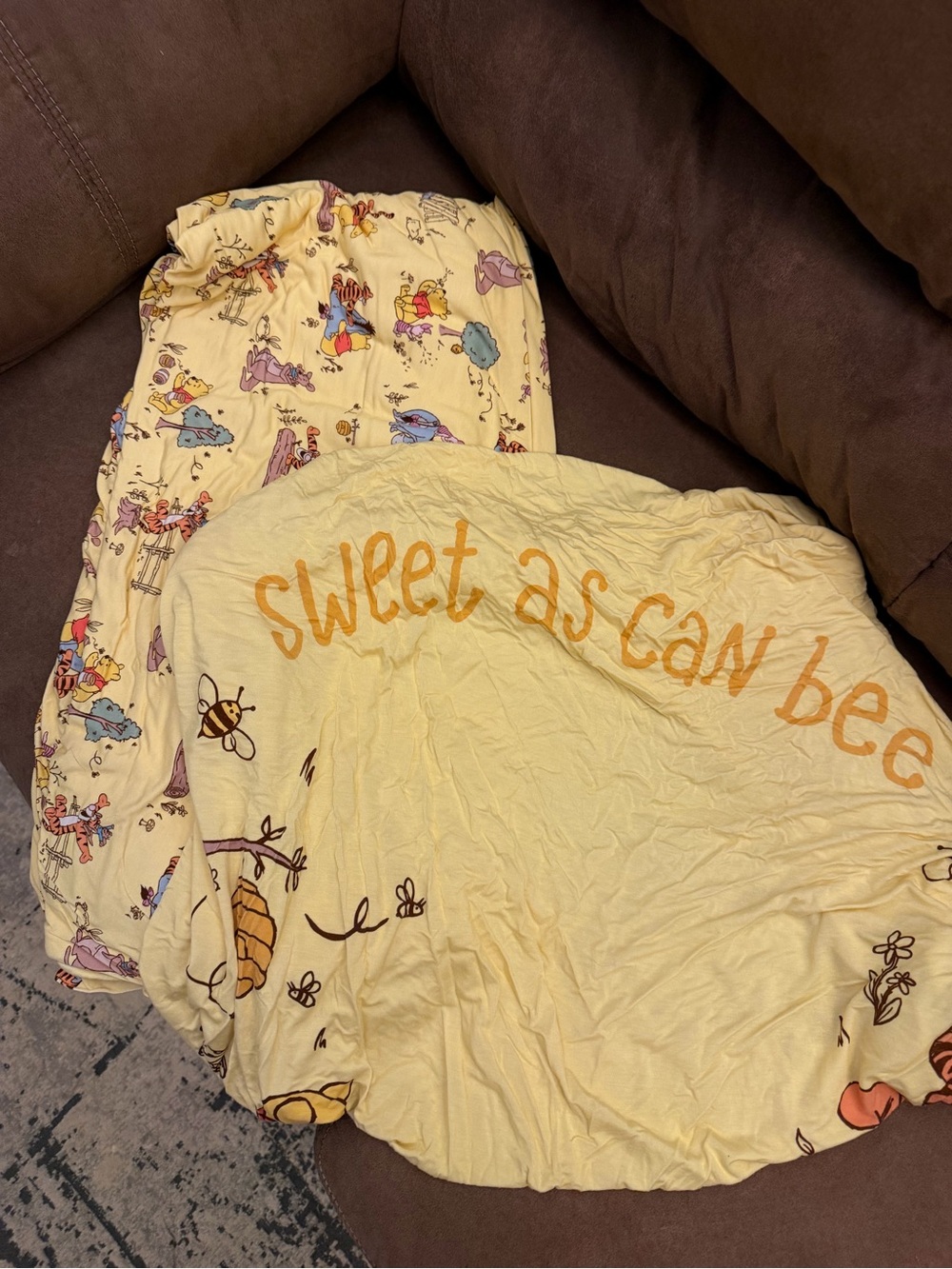 Little Sleepies Disney Yellow Winnie the Pooh Cloud and Crib Sheet Set